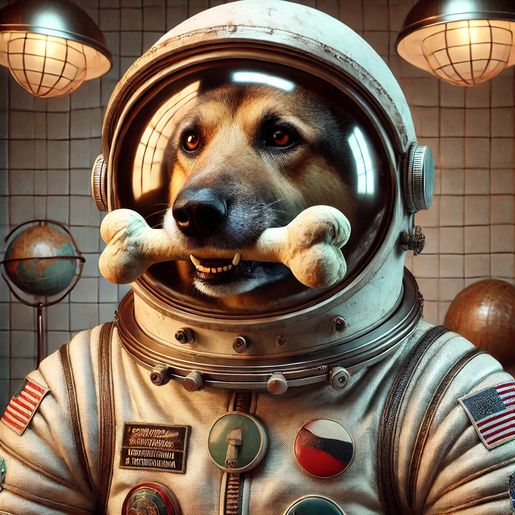 un chien dans l'espace avant le premier homme www.scienceetvide.fr